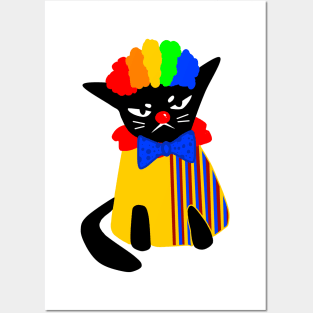 Cat Clown Posters and Art